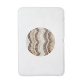 Tapis de bain moyen de mosaïque beige ronde (Devant (Vertical))