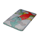 Tapis de bain moyen fait sur commande w/fish (Angle)