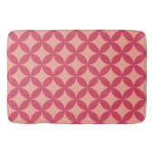 Tapis De Bain Moyenne Du Siècle Géométrique Rétro Moderne Rose (Devant)