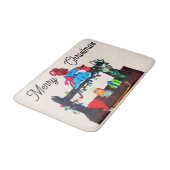 TAPIS DE BAIN MS. LA SOURIS FAIT UN CHAPEAU SANTA (Angle)