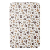 Tapis De Bain Muddy Paw Prints Bath Mat (devant Vertical)