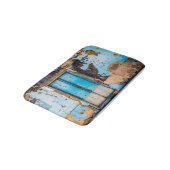 Tapis De Bain Mur bleu et porte (Angle)