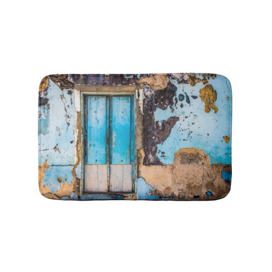 Tapis De Bain Mur bleu et porte (Devant)