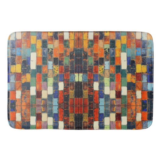Tapis De Bain Mur de briques coloré (Devant)