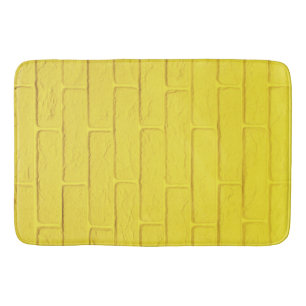 Tapis De Bain mur en brique jaune