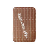 Tapis de bain mural en brique avec texte personnal (Devant (Vertical))