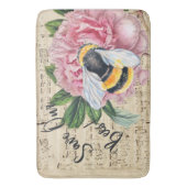 Tapis De Bain Music For Bees Pink Peony (devant Vertical)