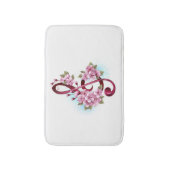 Tapis De Bain Musical treble clef notes with sakura flowers (Devant (Vertical))
