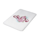 Tapis De Bain Musical treble clef notes with sakura flowers (Angle)