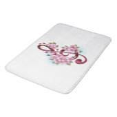 Tapis De Bain Musical treble clef notes with sakura flowers (Angle)