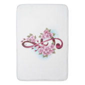 Tapis De Bain Musical treble clef notes with sakura flowers (devant Vertical)