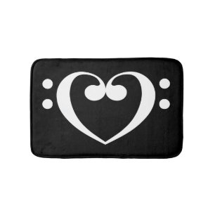 Tapis De Bain Musique Coeur Salle de bain Mat