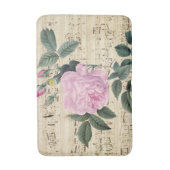 Tapis De Bain Musique de cru de rose de rose (Devant (Vertical))