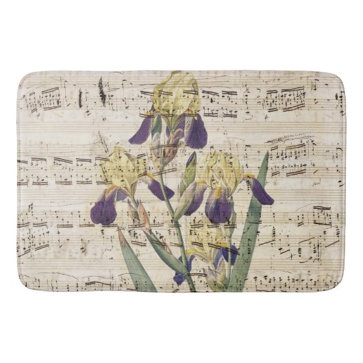 Tapis De Bain musique d'iris jaune (Devant)
