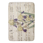 Tapis De Bain musique d'iris jaune (devant Vertical)
