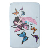Tapis De Bain Musique Note Papillons Fairy (devant Vertical)
