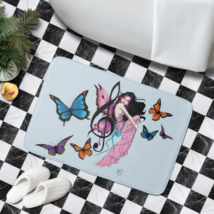 Tapis De Bain Musique Note Papillons Fairy