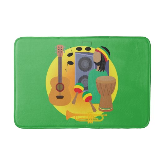 Tapis De Bain Musique Reggae (Devant)