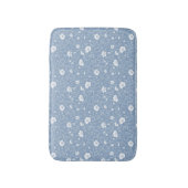Tapis De Bain Muted Blue And White Wildflower Pattern (Devant (Vertical))