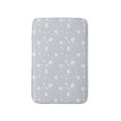 Tapis De Bain Muted Gray And White Wildflower Pattern (Devant (Vertical))