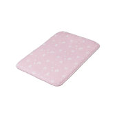 Tapis De Bain Muted Pink And White Wildflower Pattern (Angle)
