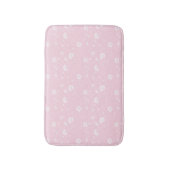 Tapis De Bain Muted Pink And White Wildflower Pattern (Devant (Vertical))