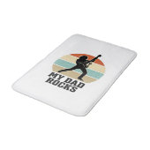 Tapis De Bain My Dad Rocks Vintage Guitar Sunset Shirt Design_1 (Angle)