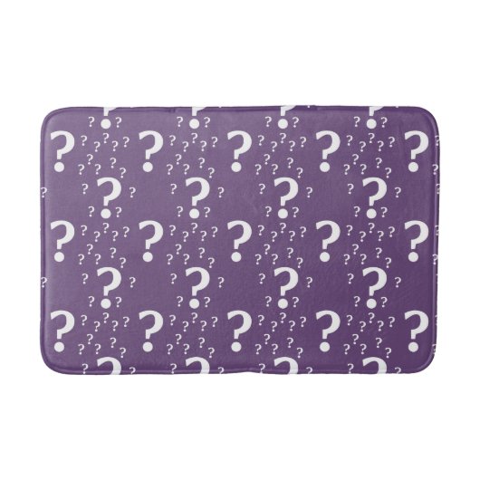 Tapis De Bain Mystère question marque énigme puzzle violet (Devant)