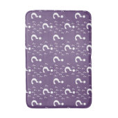 Tapis De Bain Mystère question marque énigme puzzle violet (Devant (Vertical))