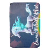 Tapis De Bain Mystic Night Flying Unicorn Rainbow (devant Vertical)