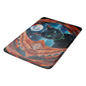 Tapis De Bain Mystical Black Cat Celestial Mandala (Angle)