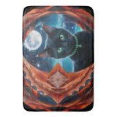 Tapis De Bain Mystical Black Cat Celestial Mandala (devant Vertical)