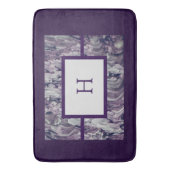 Tapis de bain n° 2 Purple&Grey Fluid Swirl PERSONN (devant Vertical)