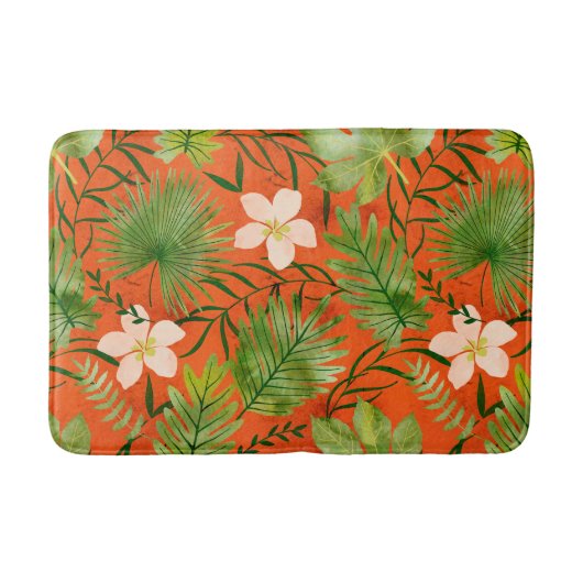 Tapis De Bain Nalani Hawaiian Tropical Garden Coral (Devant)