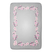 Tapis De Bain Nappe Fleurs de Cerisier Rose Gris (devant Vertical)
