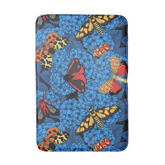 Tapis De Bain Nappes phréatiques bleu hydrangée (Devant (Vertical))