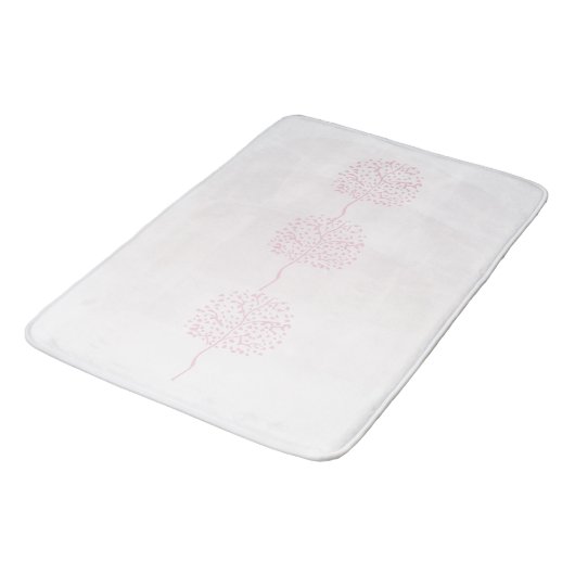 Tapis De Bain Nature Abstrait Rose Moderne (Angle)
