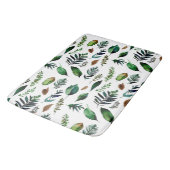 Tapis De Bain Nature botanique du feuillage vert (Angle)