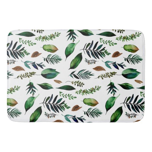 Tapis De Bain Nature botanique du feuillage vert (Devant)