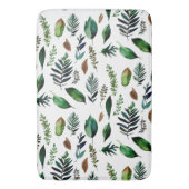 Tapis De Bain Nature botanique du feuillage vert (devant Vertical)