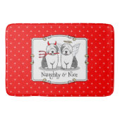 Tapis De Bain Naughty & Nice Old English Sheepdogs (Grey 1) (Devant)