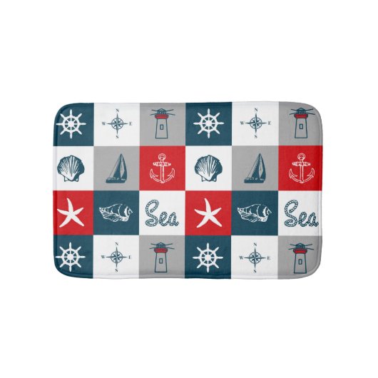Tapis De Bain Nautical themed design (Devant)