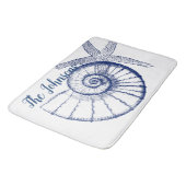 Tapis De Bain Nautilus Seashell & Starfish Marine Life Custom (Angle)