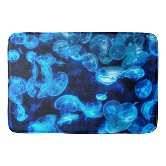 Tapis De Bain Nautique Blue Jellyfish Marine Life (Devant)