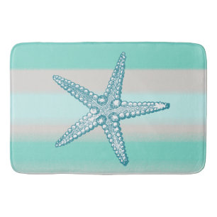 Tapis de bain nautiques d'étoiles de mer de vie