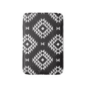 Tapis De Bain Navajo Géométrique : Tribal Blanc Noir. (Devant (Vertical))