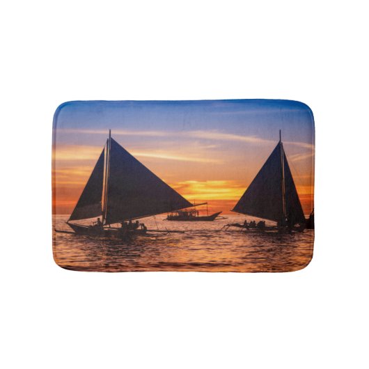 Tapis De Bain Navigation de Paraw au coucher du soleil (Devant)