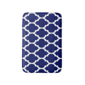 Tapis De Bain Navy Blue White Moroccan Quatrefoil (Devant (Vertical))
