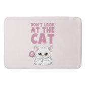 Tapis De Bain Ne regardez pas le chat - Drôle chat blanc (Devant)
