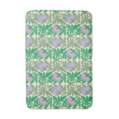 Tapis De Bain Nénuphars rose Art Nouveau damas (Devant (Vertical))